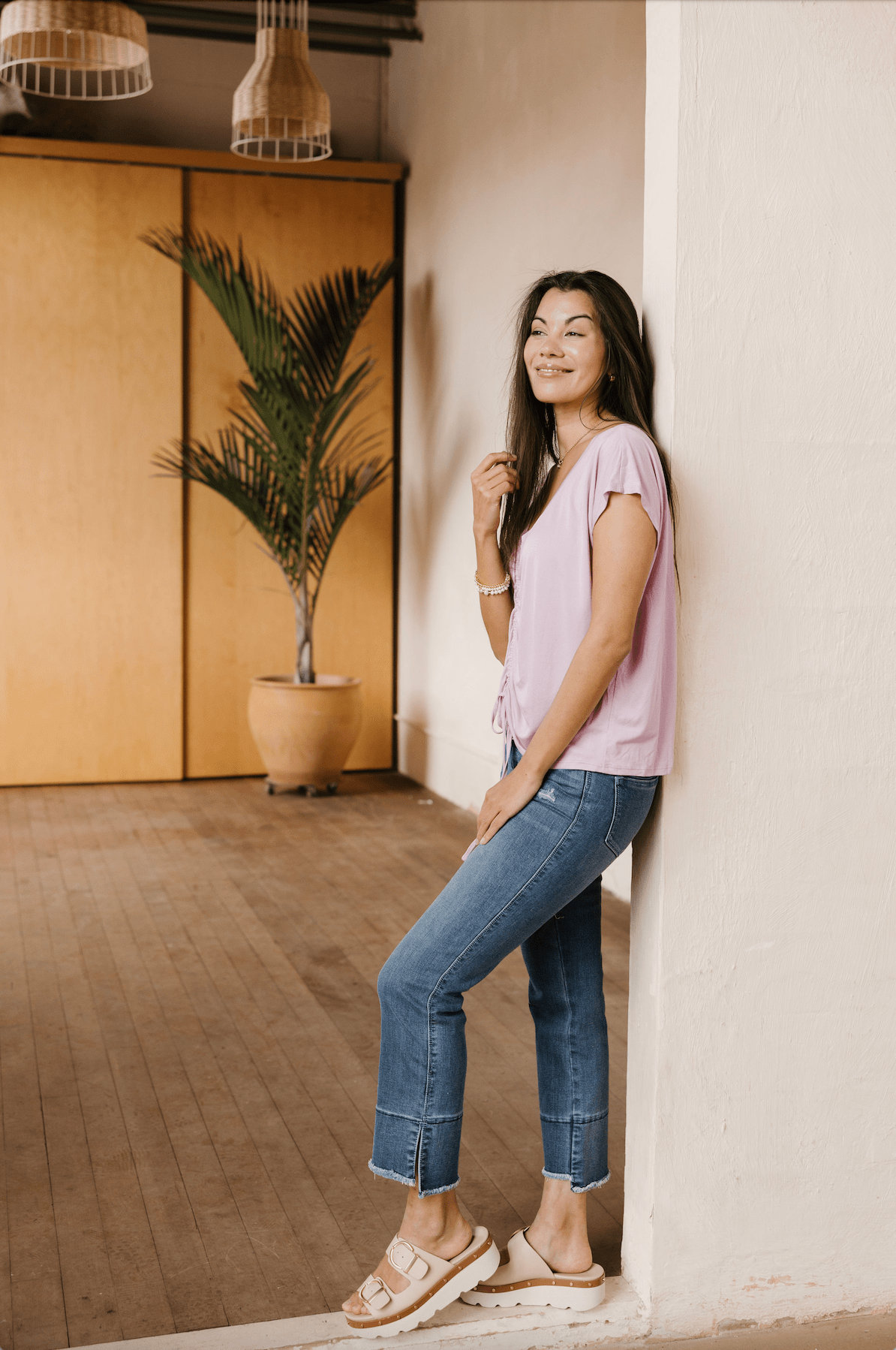 MM Essentials Ruched Front Top - 3 Colors - Mainstream Boutique
