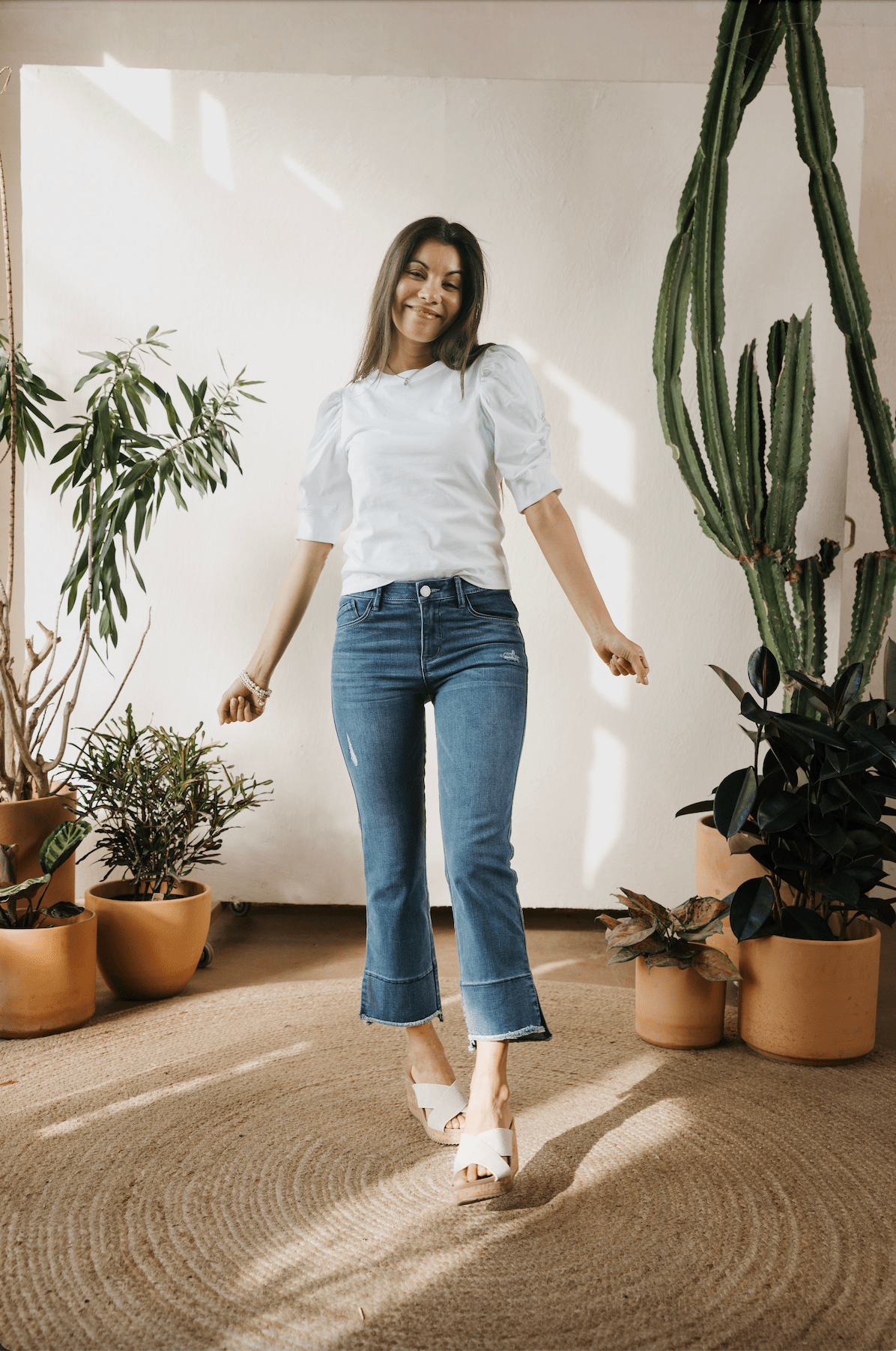Bold And Beautiful Ruched Sleeve Top - White - Mainstream Boutique