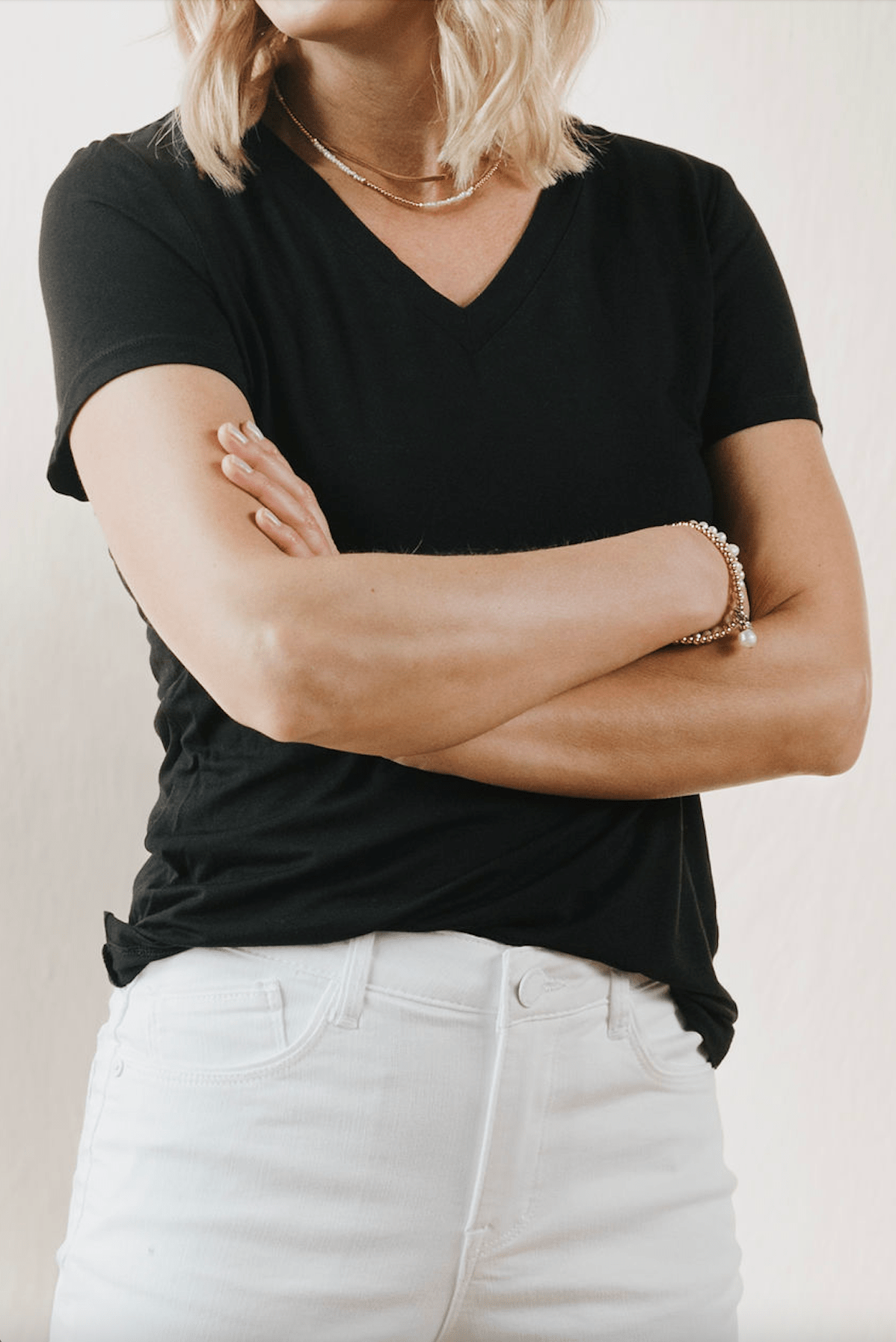 Essentials V - Neck Tee - Black - Mainstream Boutique