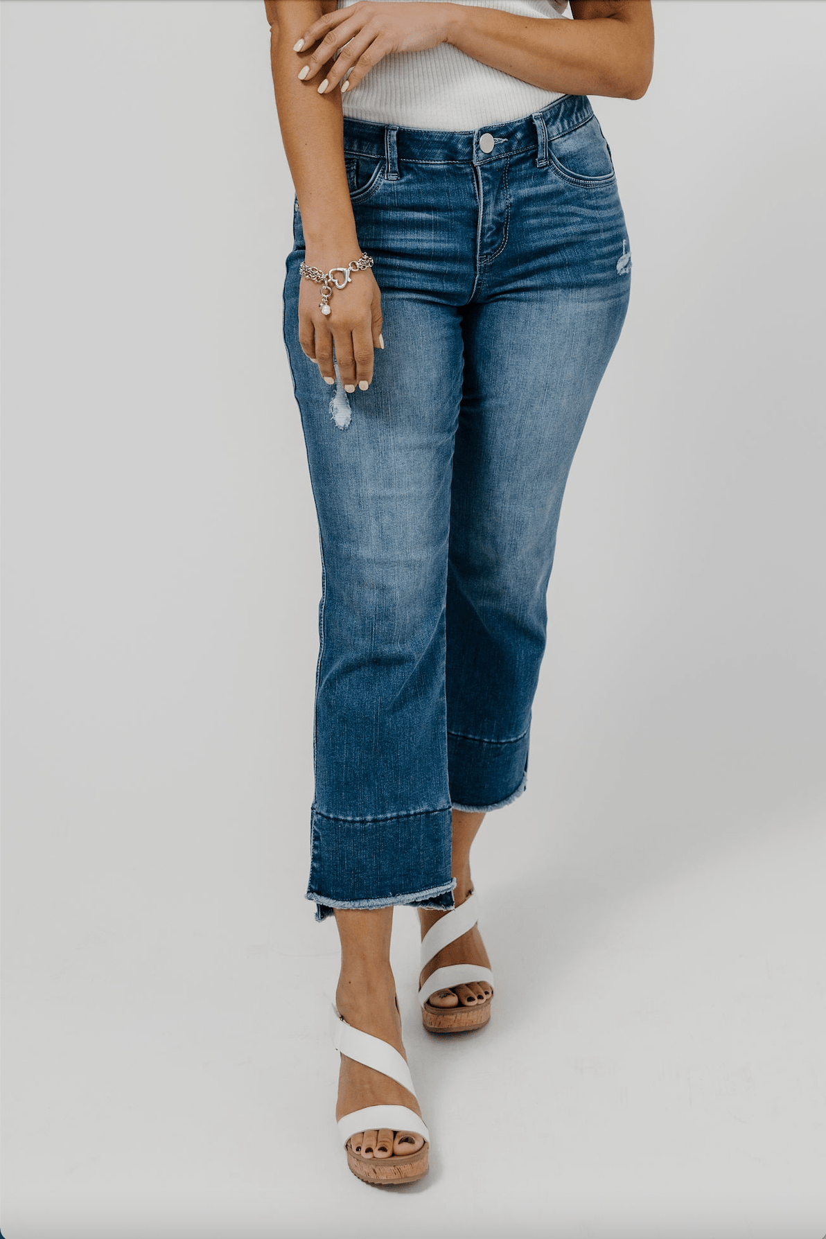 Kick Flare With Frayed Hem - Mainstream Boutique