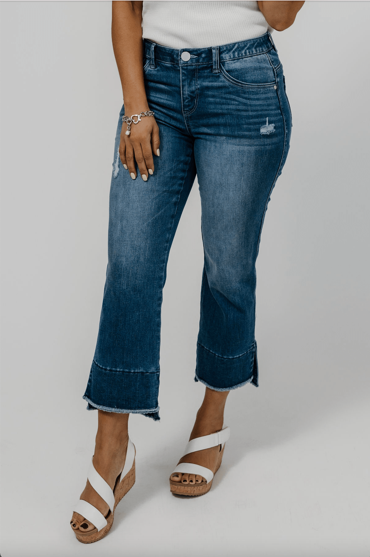 Kick Flare With Frayed Hem - Mainstream Boutique