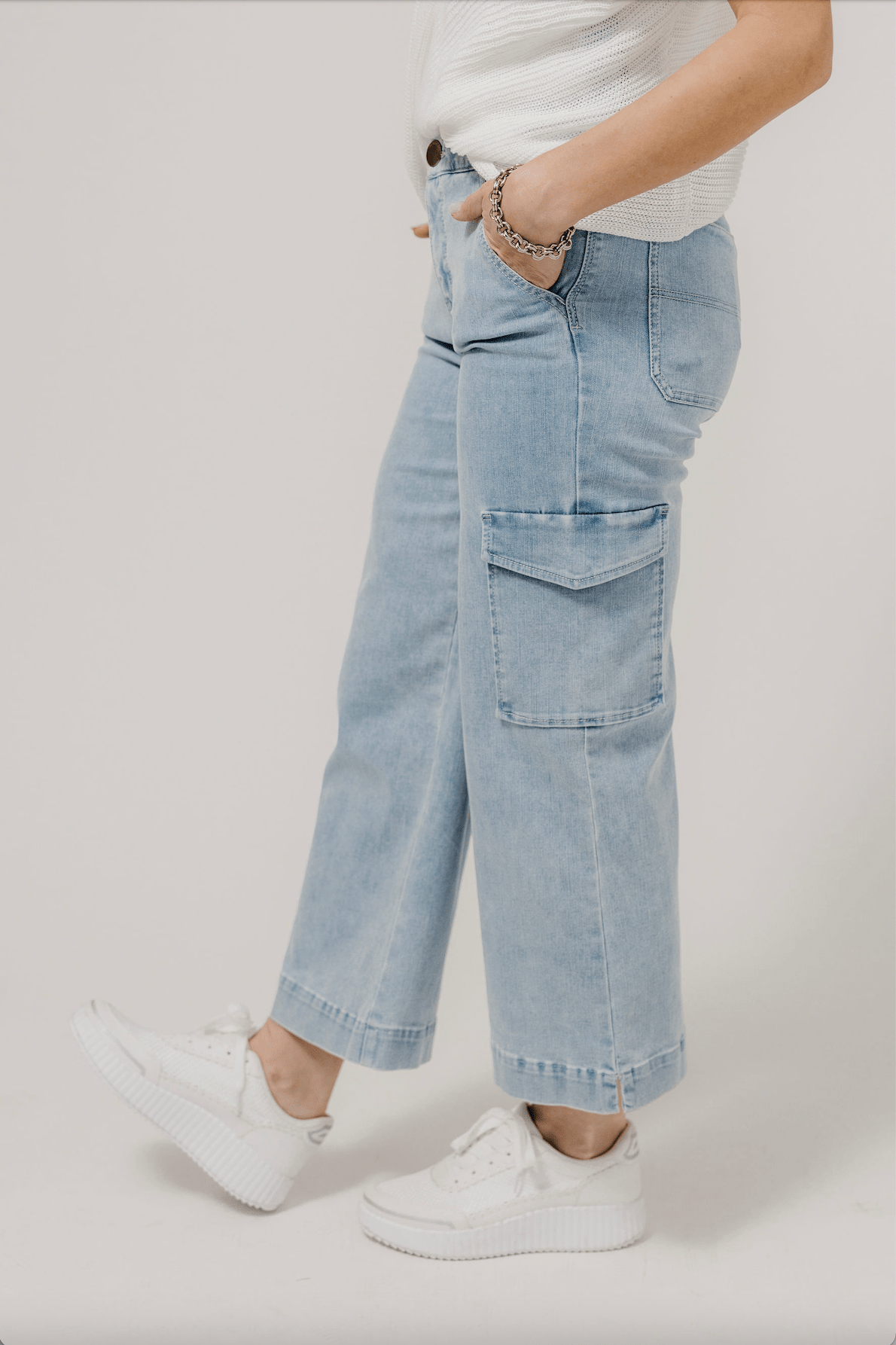 High Rise Cargo Wide Leg - Mainstream Boutique