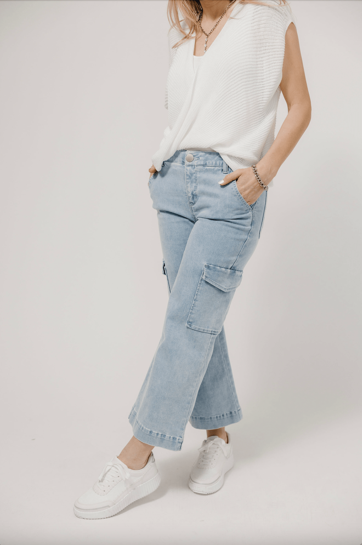 High Rise Cargo Wide Leg - Mainstream Boutique
