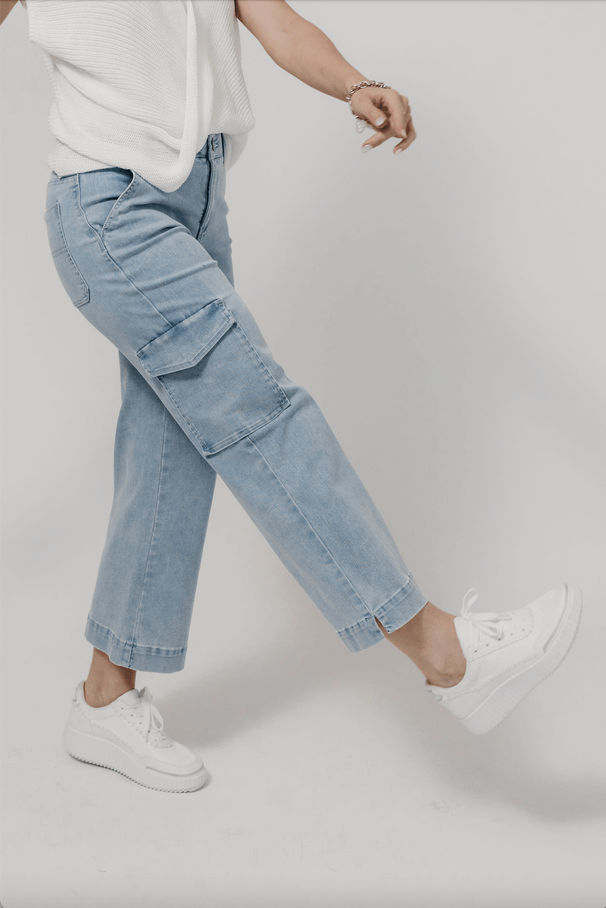 High Rise Cargo Wide Leg - Mainstream Boutique
