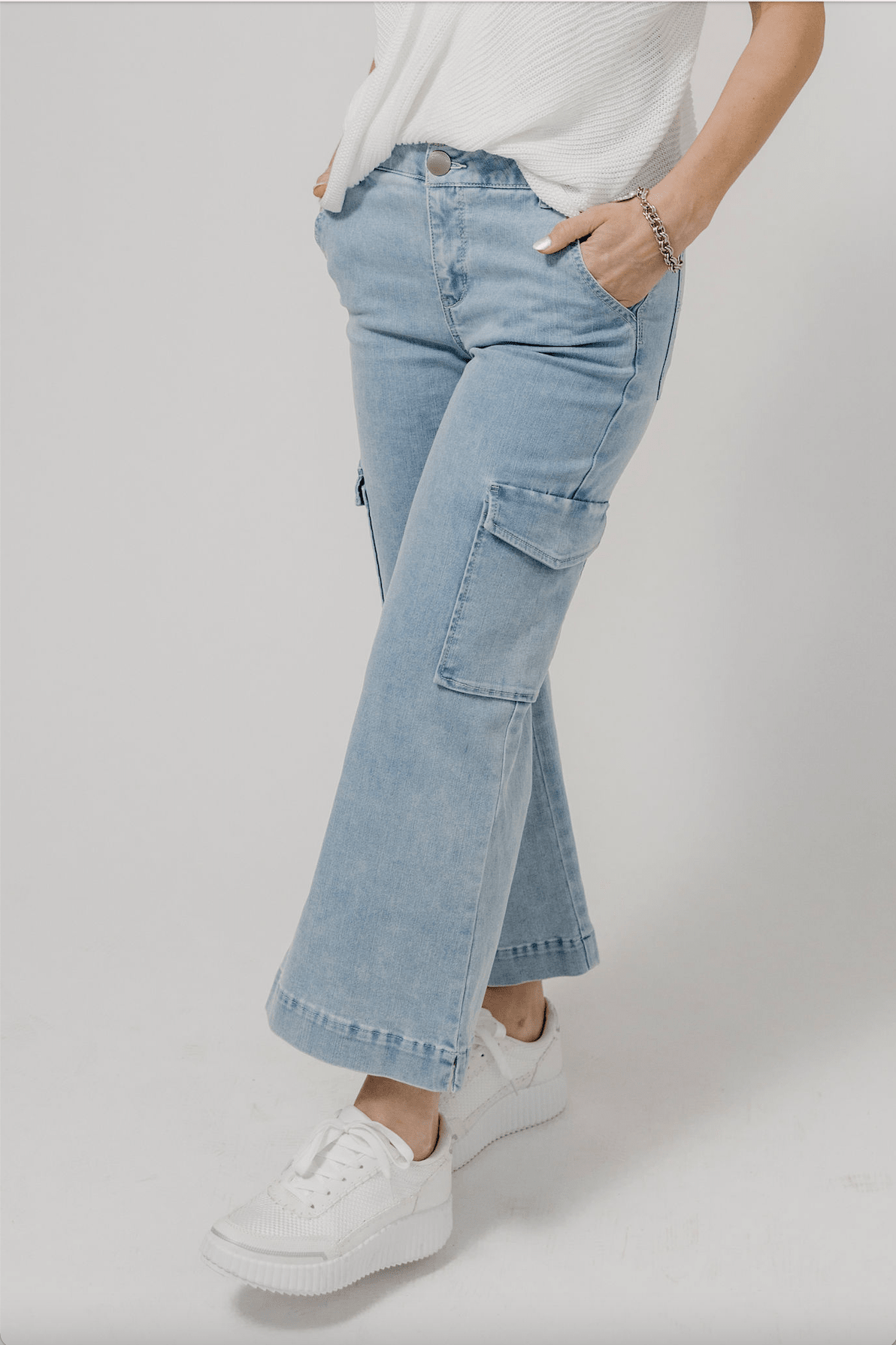 High Rise Cargo Wide Leg - Mainstream Boutique