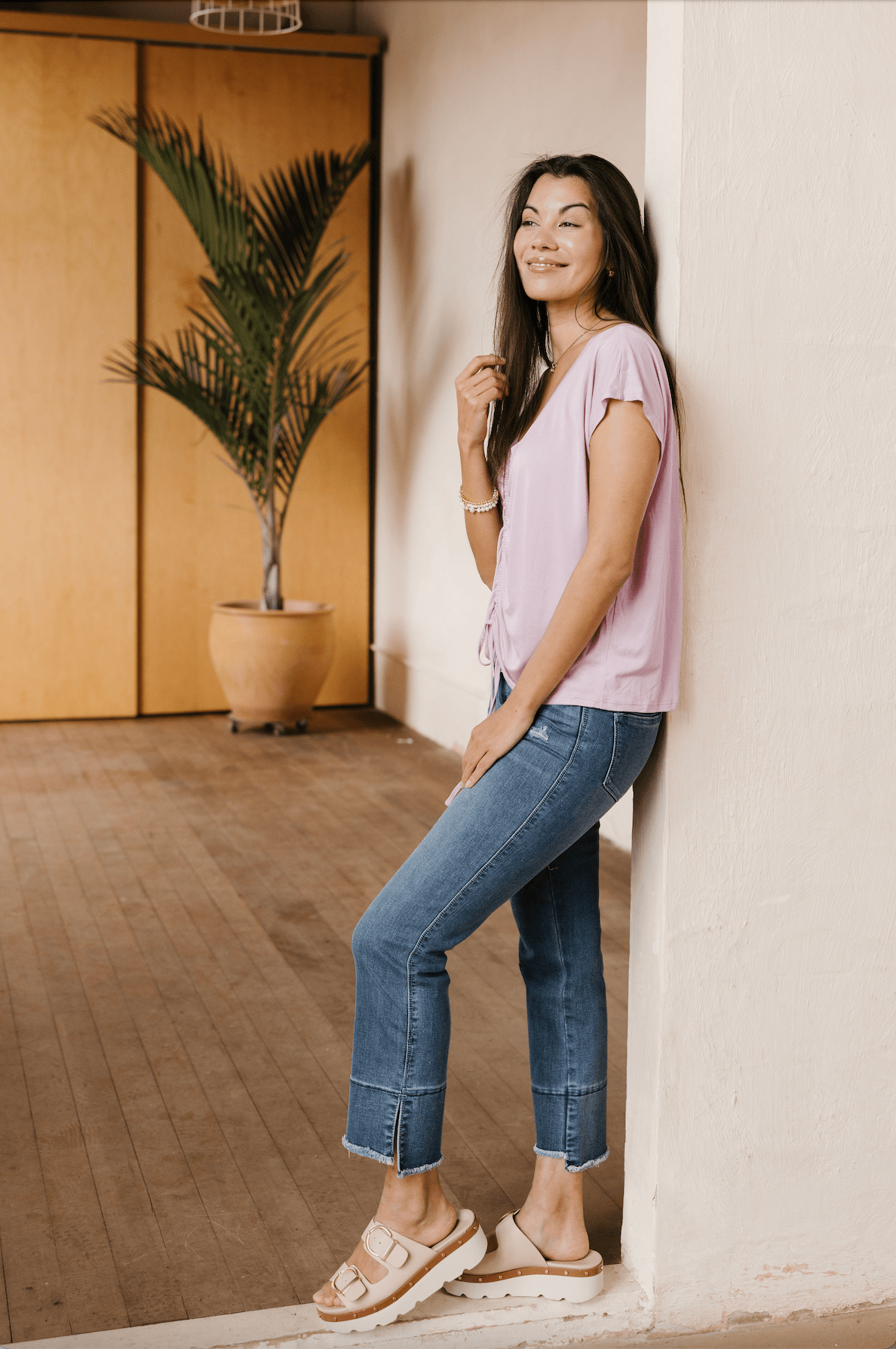 Kick Flare With Frayed Hem - Mainstream Boutique