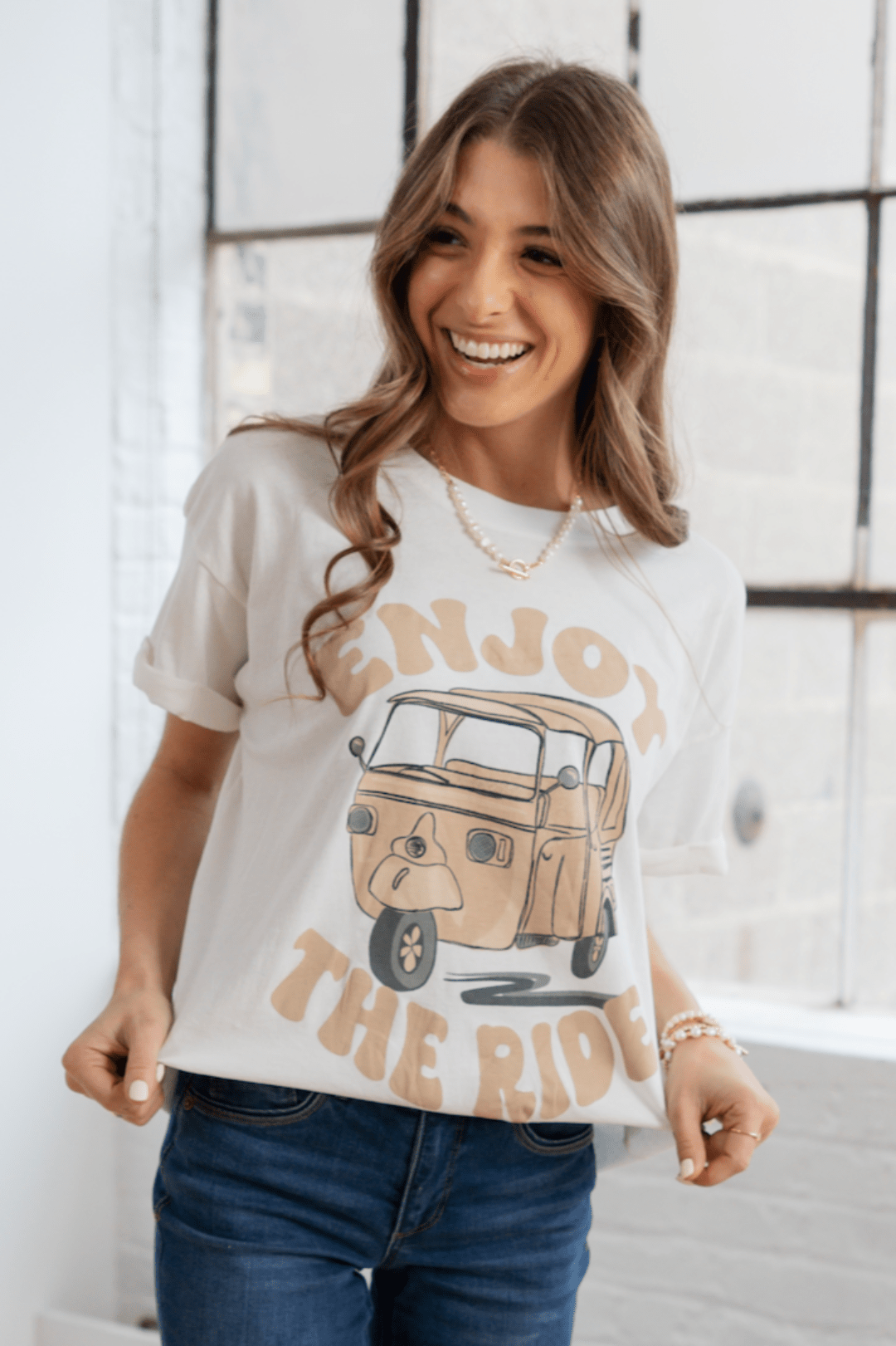 Enjoy The Ride Graphic Tee - Mainstream Boutique