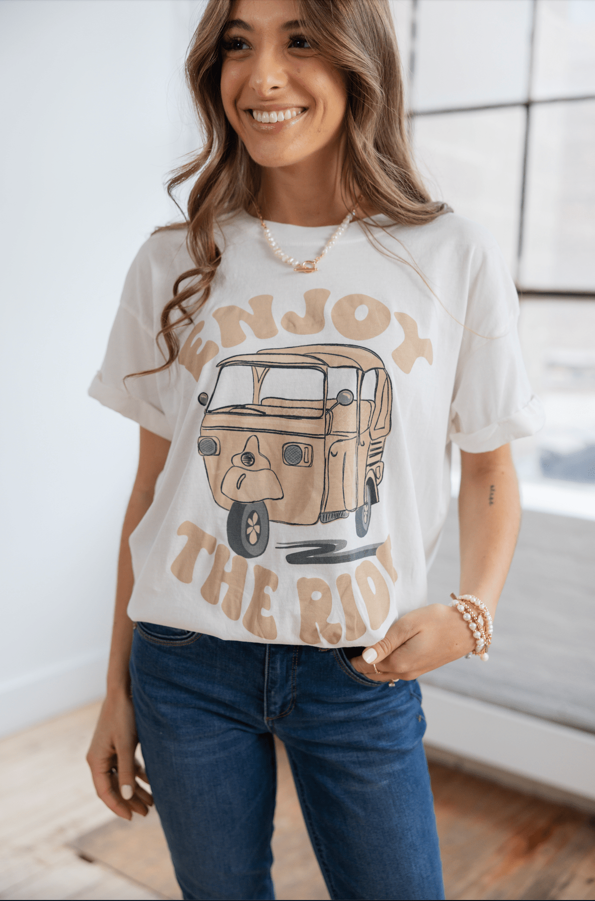 Enjoy The Ride Graphic Tee - Mainstream Boutique