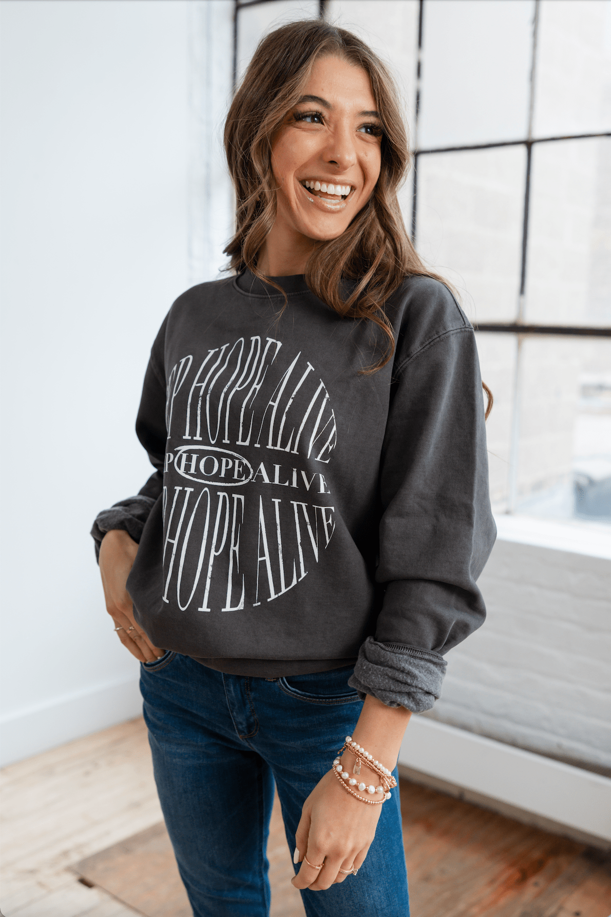 Keep Hope Alive Graphic Sweatshirt - Mainstream Boutique