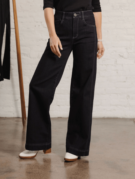 Skyrise Wide Leg With Double Side Seam - Mainstream Boutique