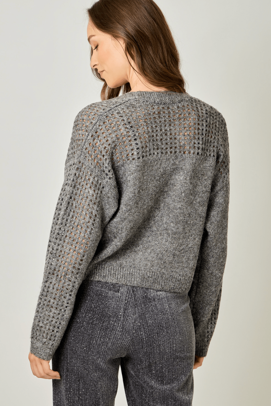 Metallic Sweater Cardigan - Mainstream Boutique