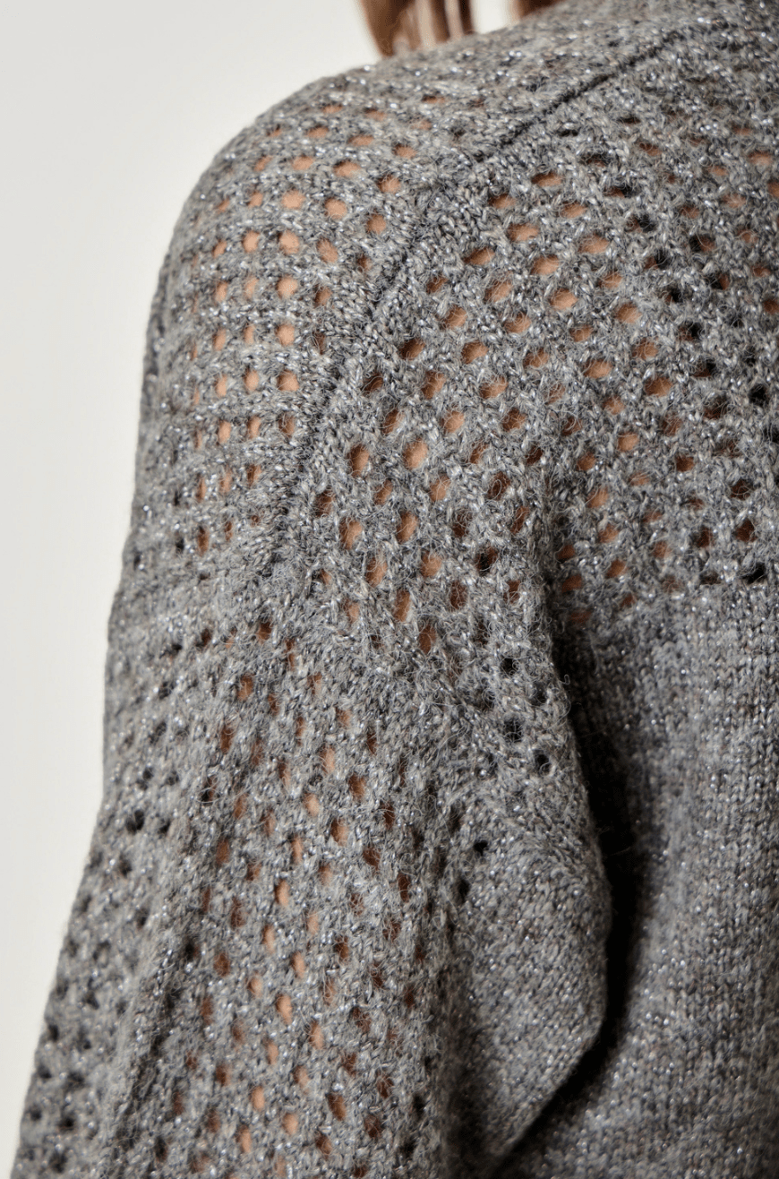 Metallic Sweater Cardigan - Mainstream Boutique