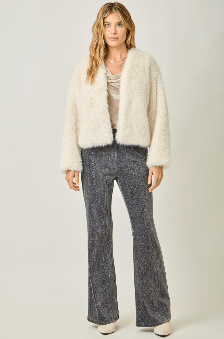 Faux Fur Open Jacket - Mainstream Boutique