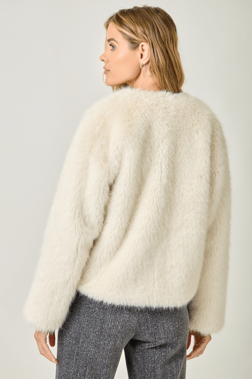 Faux Fur Open Jacket - Mainstream Boutique