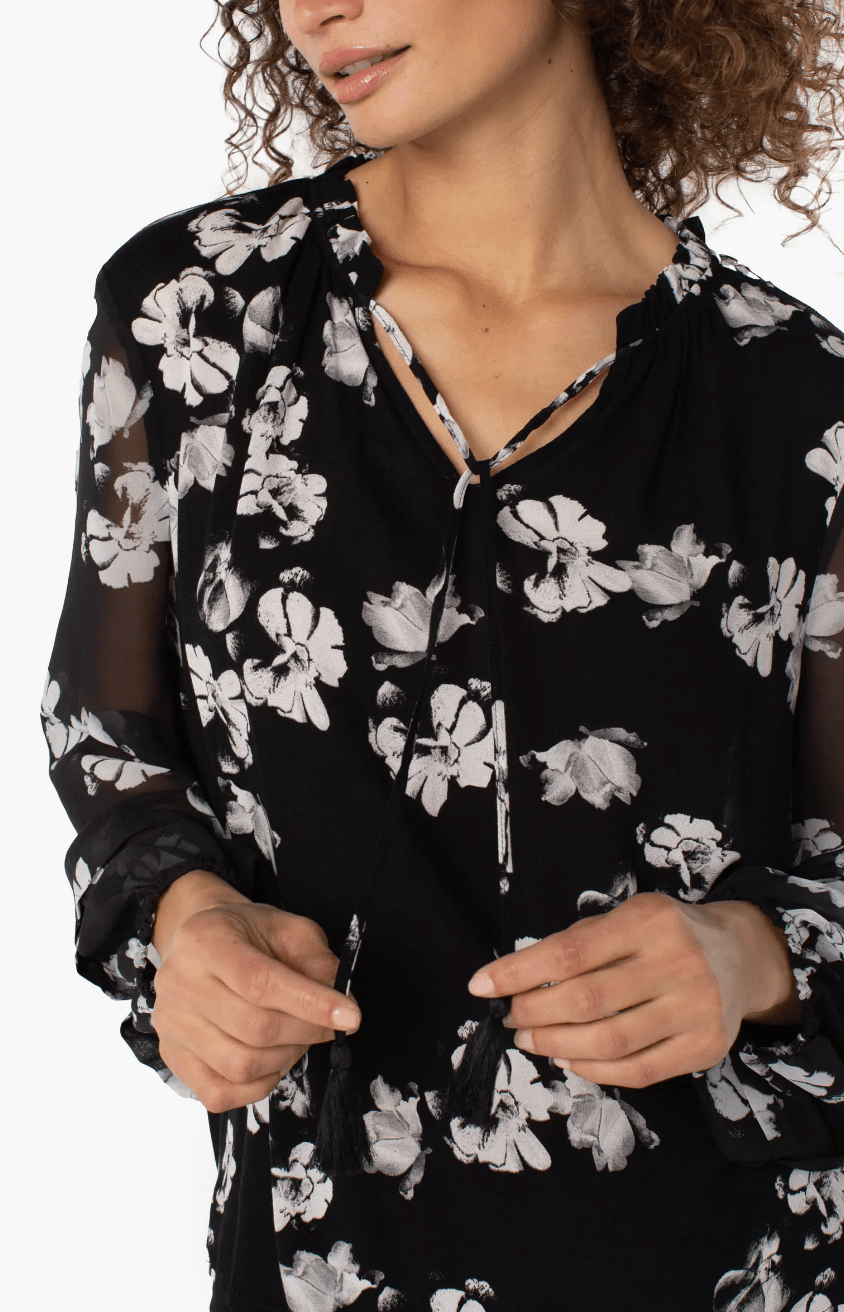 Liverpool Floral Sheer Blouse - Mainstream Boutique