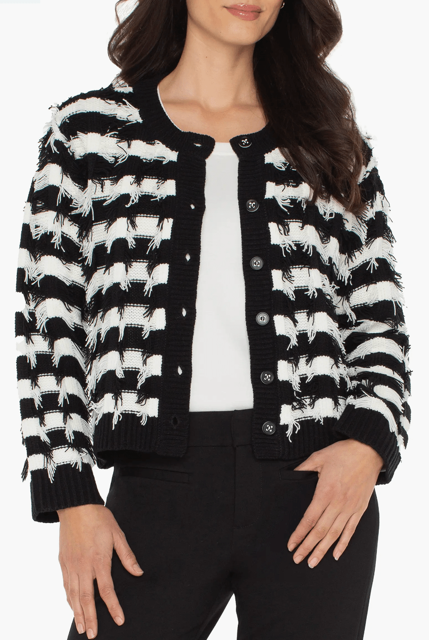 Liverpool Long Sleeve Cardigan Sweater - Mainstream Boutique