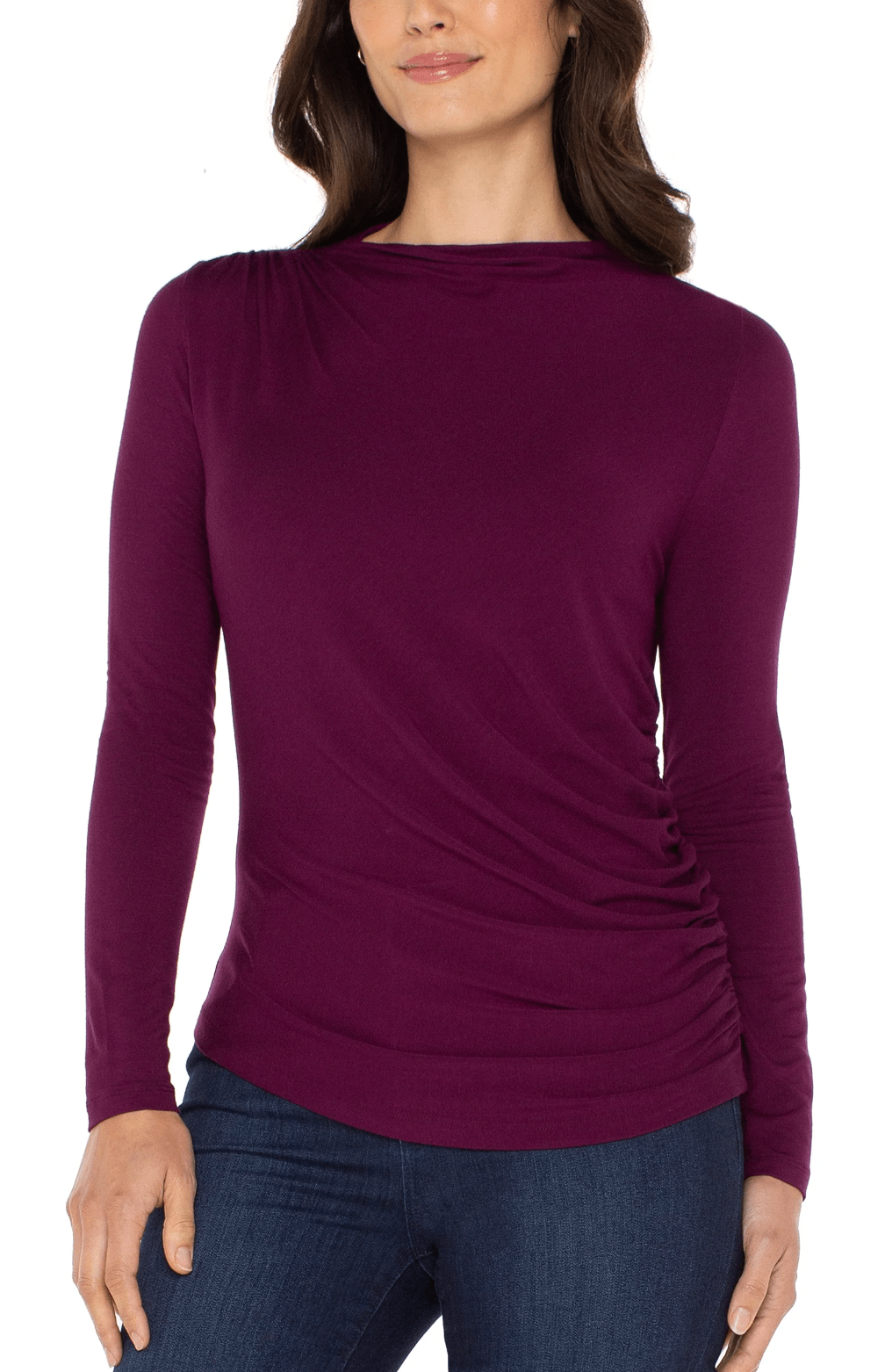 Liverpool Long Sleeve Mock Neck Turtleneck Top - Mainstream Boutique