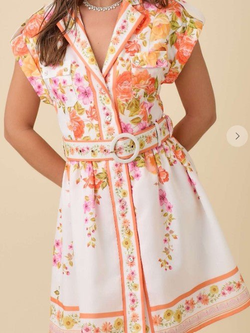Petal Parade Belted Dress - Mainstream Boutique