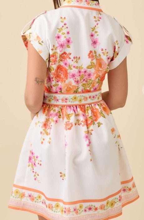 Petal Parade Belted Dress - Mainstream Boutique