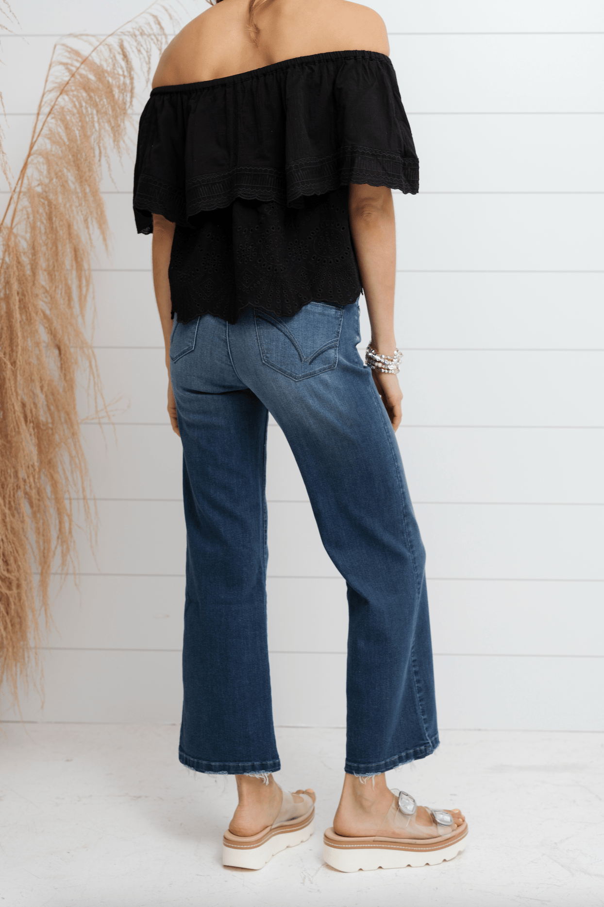 Crop Flare With Grinded Hem - Mainstream Boutique