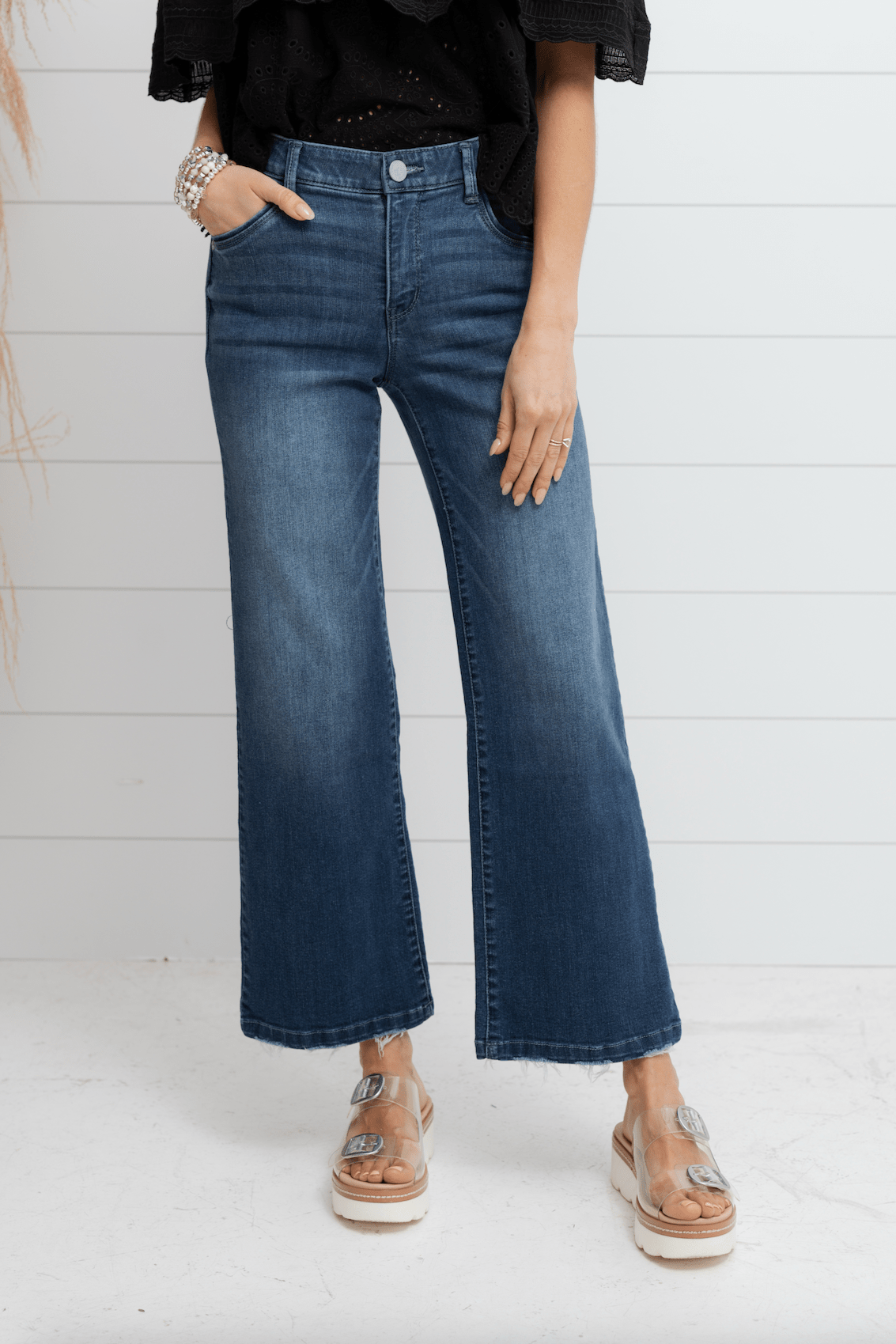 Crop Flare With Grinded Hem - Mainstream Boutique