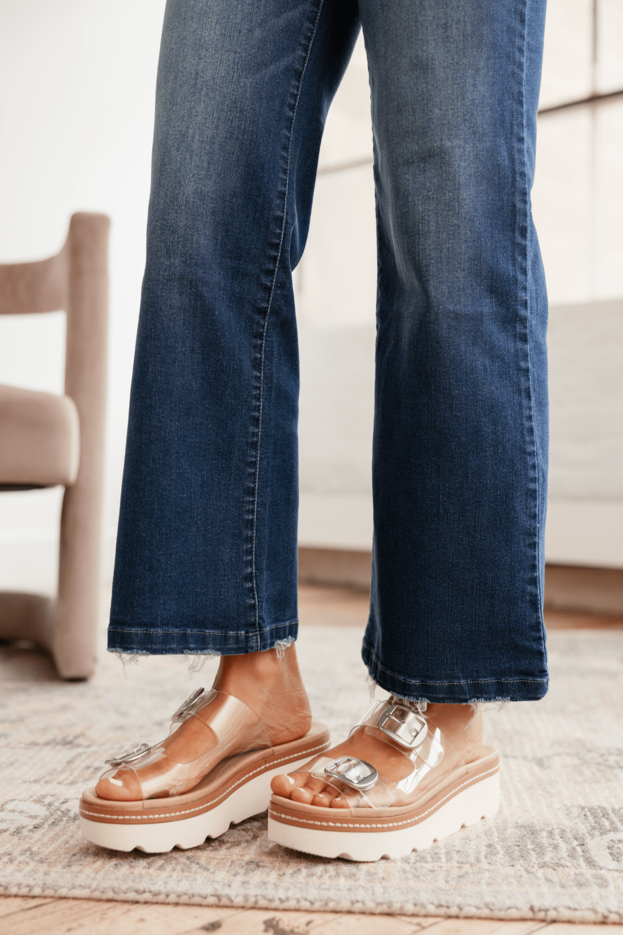 Crop Flare With Grinded Hem - Mainstream Boutique