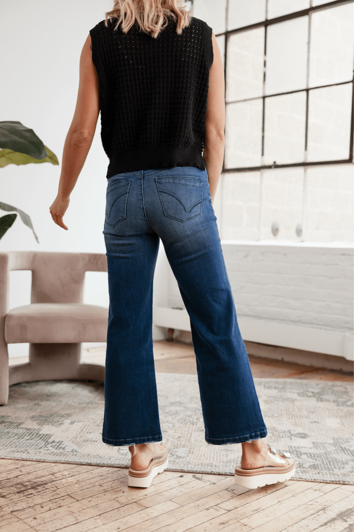 Crop Flare With Grinded Hem - Mainstream Boutique