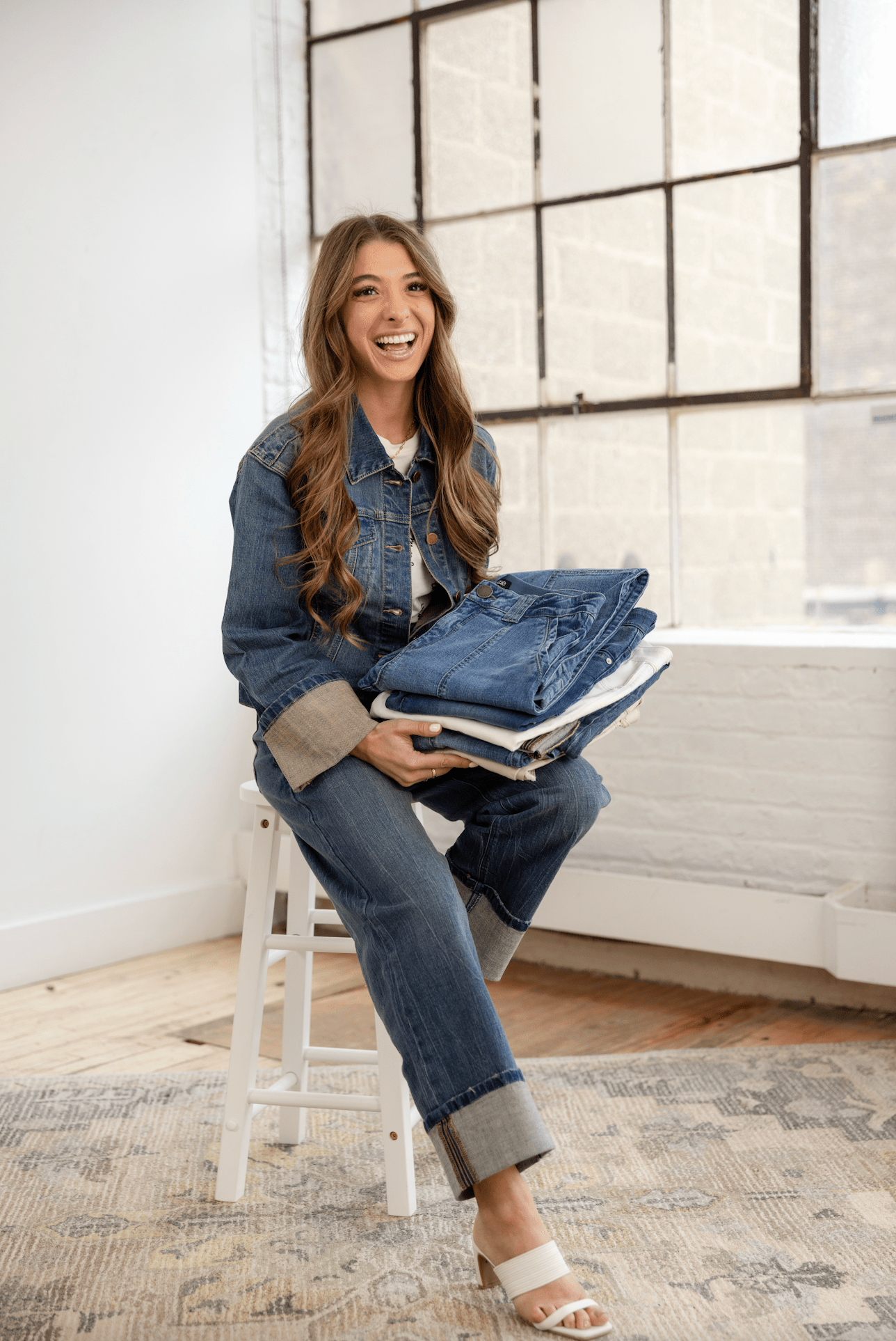 Denim Jacket With Fixed Cuff - Mainstream Boutique