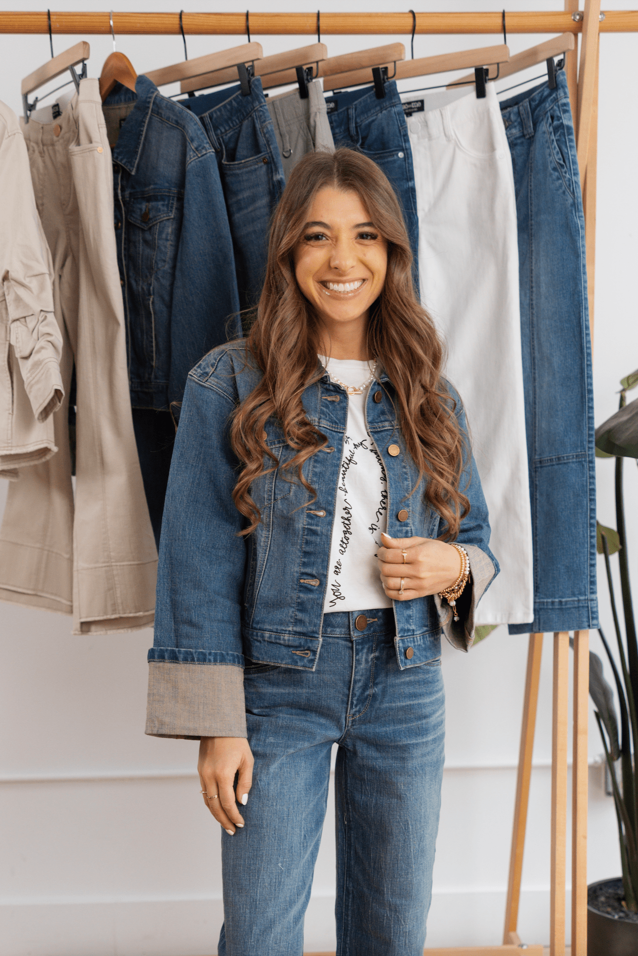 Denim Jacket With Fixed Cuff - Mainstream Boutique
