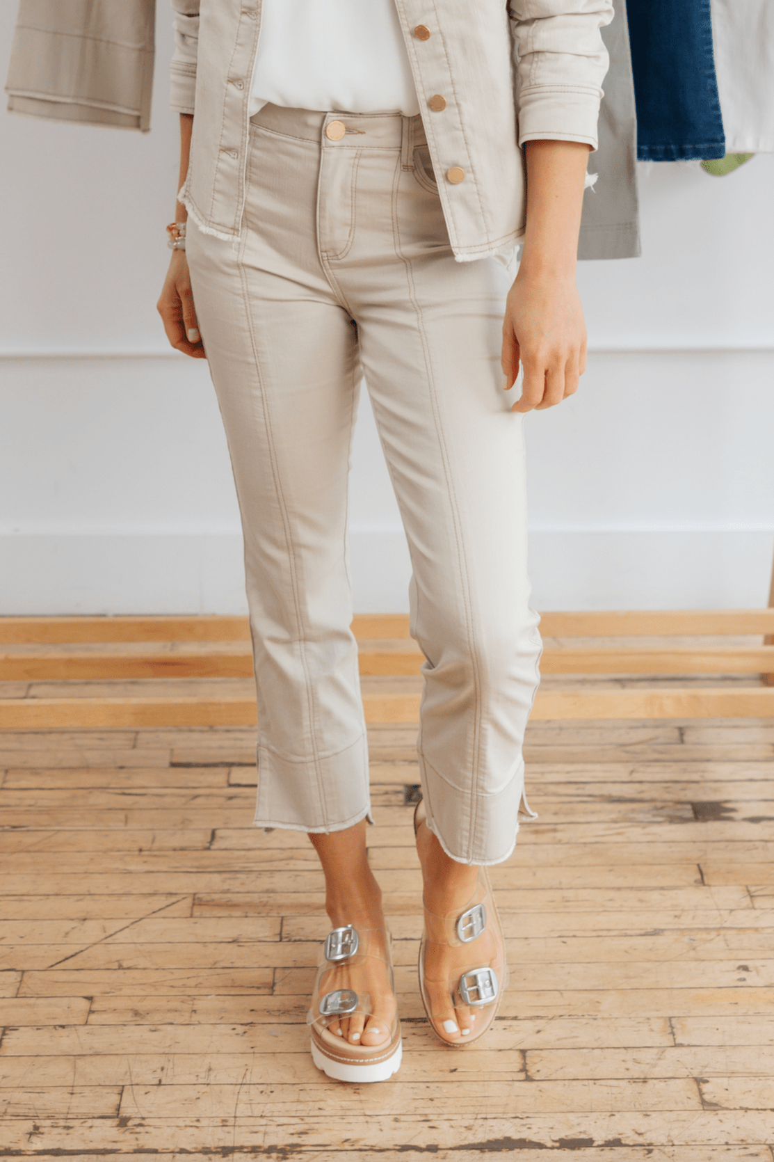 Kick Flare With Pintuck Seam - Mainstream Boutique
