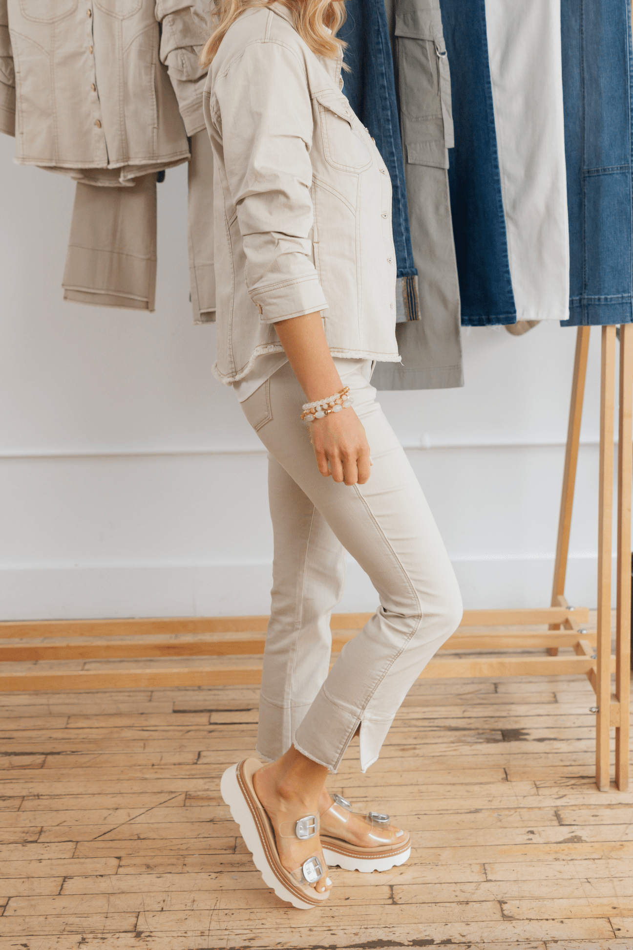 Kick Flare With Pintuck Seam - Mainstream Boutique