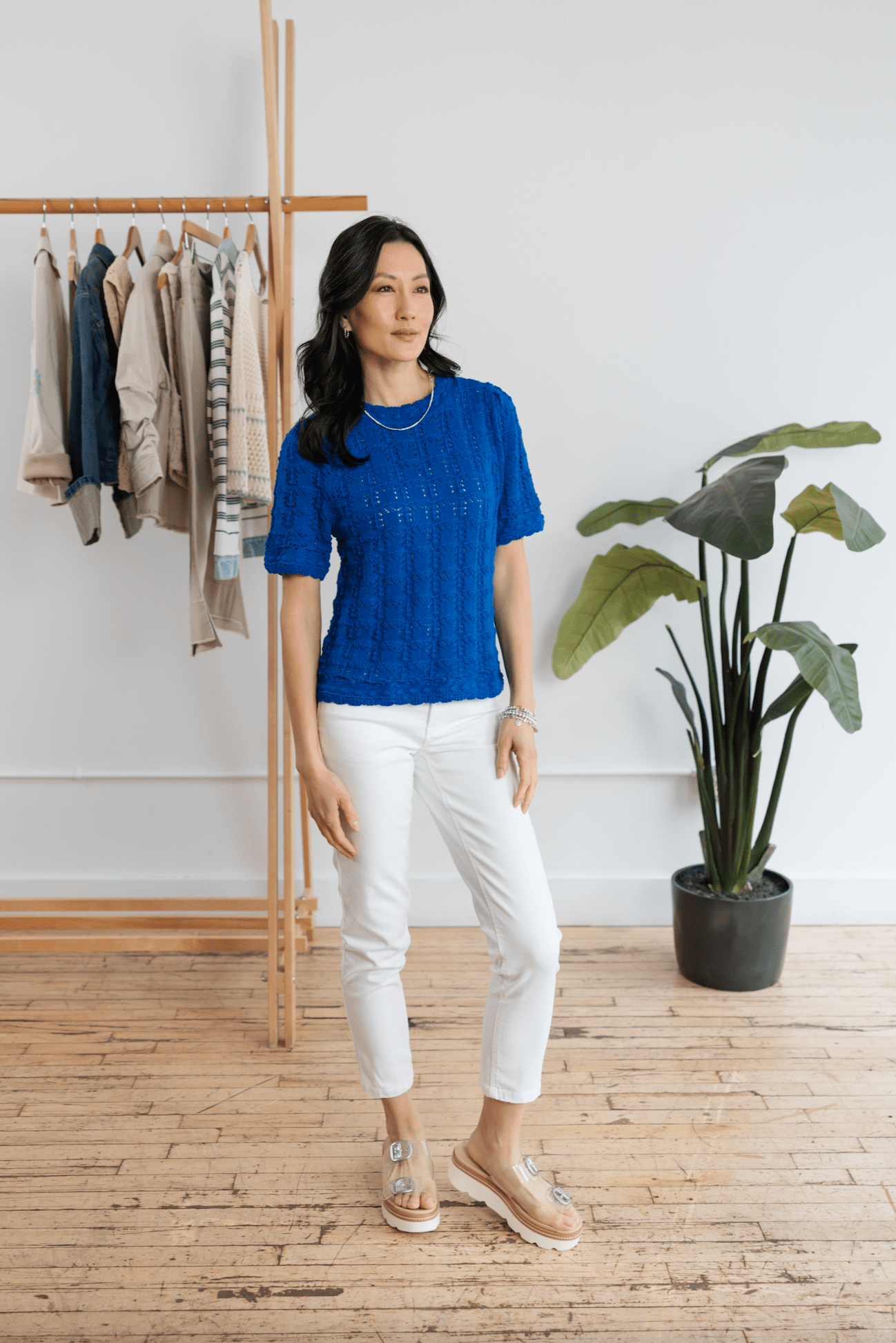 High Rise Slim Straight - White - Mainstream Boutique