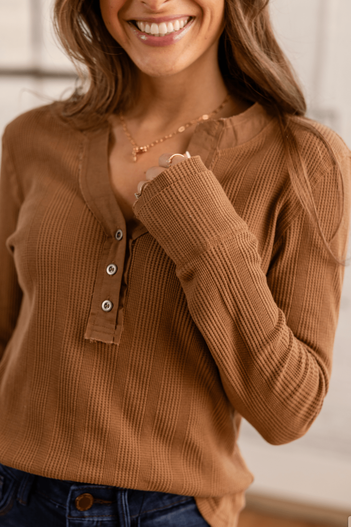 Button Henley Top - 2 Colors - Mainstream Boutique