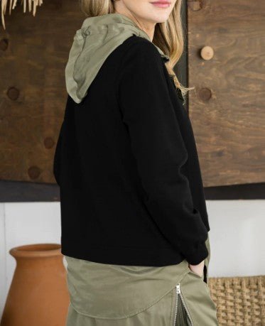 The Kaylee Contrast Hoodie Top - Mainstream Boutique