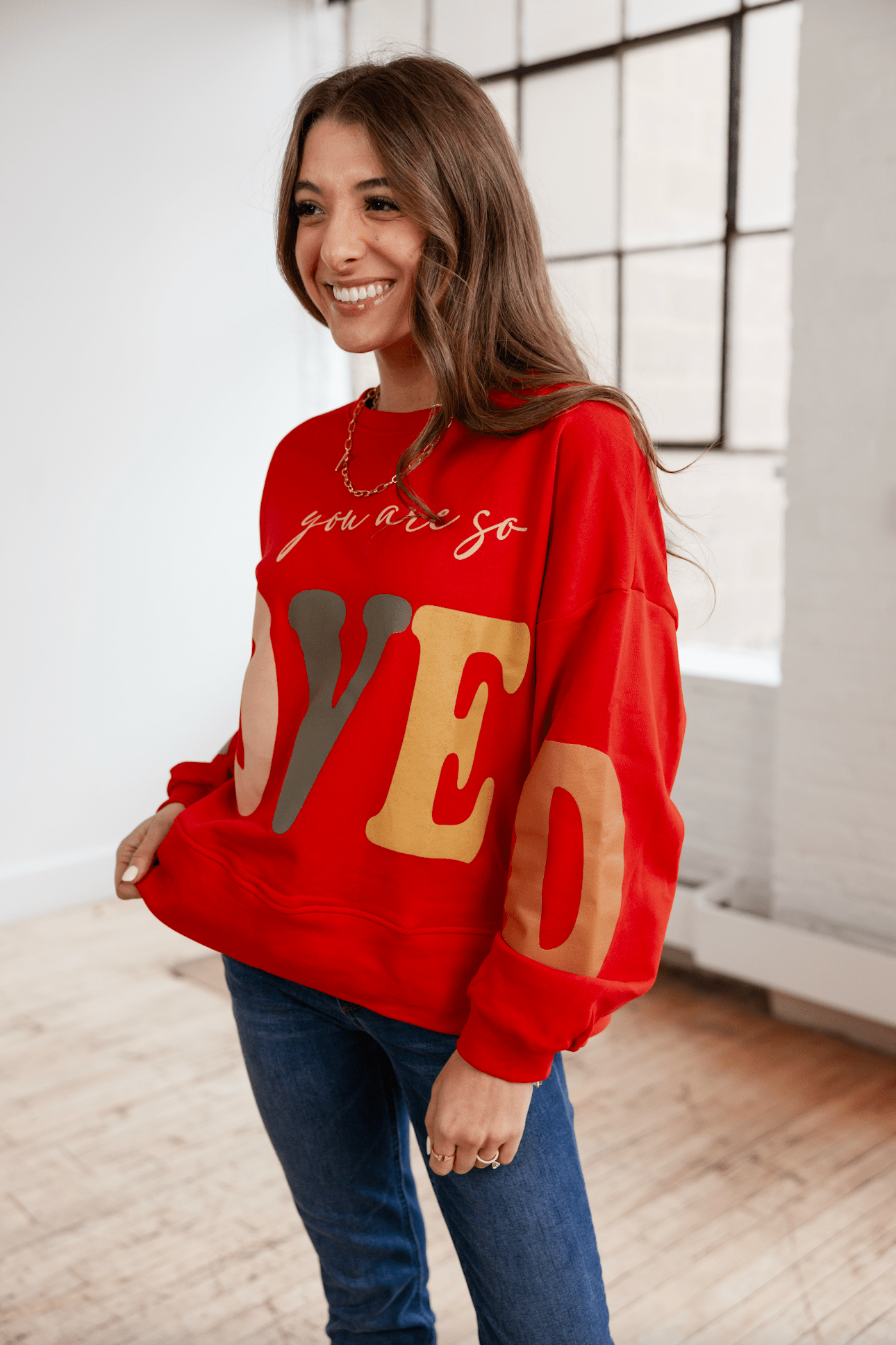 Made In Italy You Are So Loved Graphic Crewneck - Mainstream Boutique