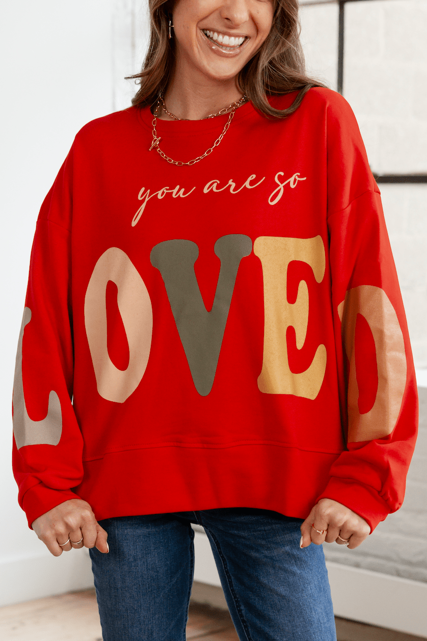 Made In Italy You Are So Loved Graphic Crewneck - Mainstream Boutique