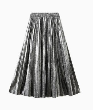 Luxe Lumière Pleated Midi Skirt - Mainstream Boutique