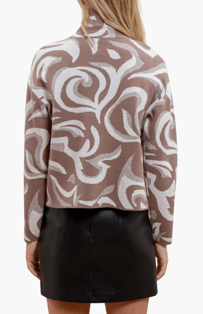 Marble Turtleneck Knit Sweater - Mainstream Boutique