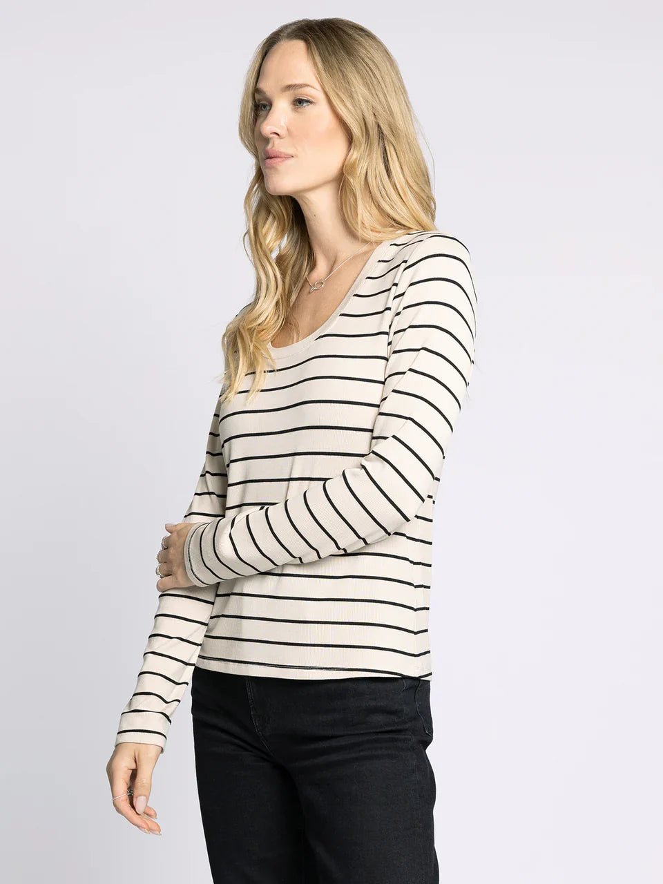 Thread & Supply Lauren Top - Birch/Black - Mainstream Boutique