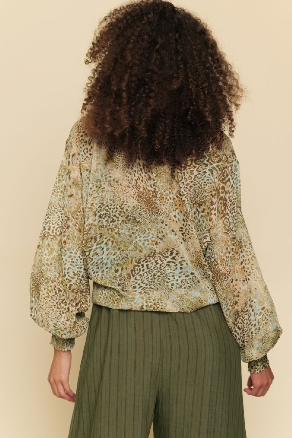 Animal Print Tie Front Kimono - Mainstream Boutique