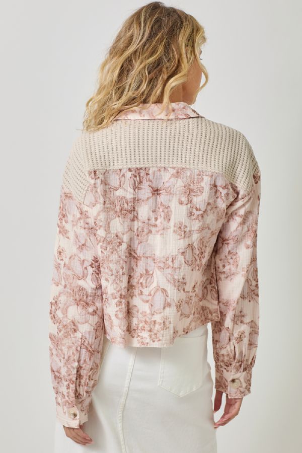 Mixed Media Floral Jacket - Mainstream Boutique