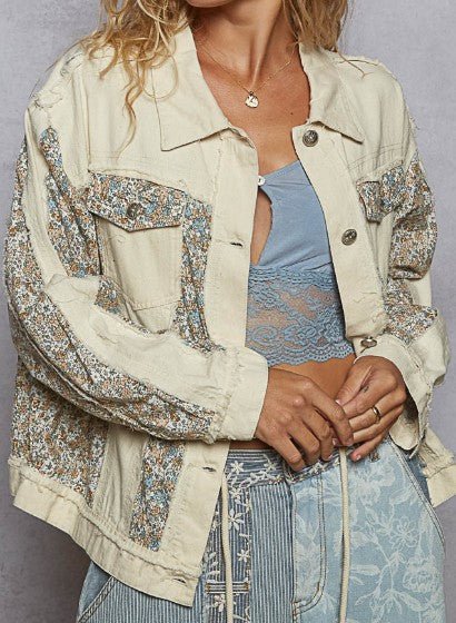 Patchwork Prairie Denim Jacket - Mainstream Boutique