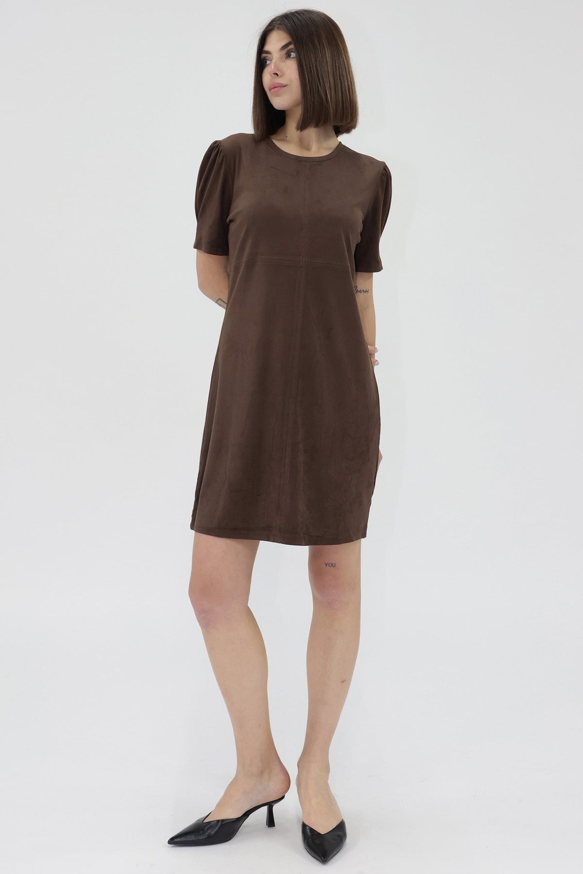 Another Love Demi Suede Dress - Coffee Bean - Mainstream Boutique