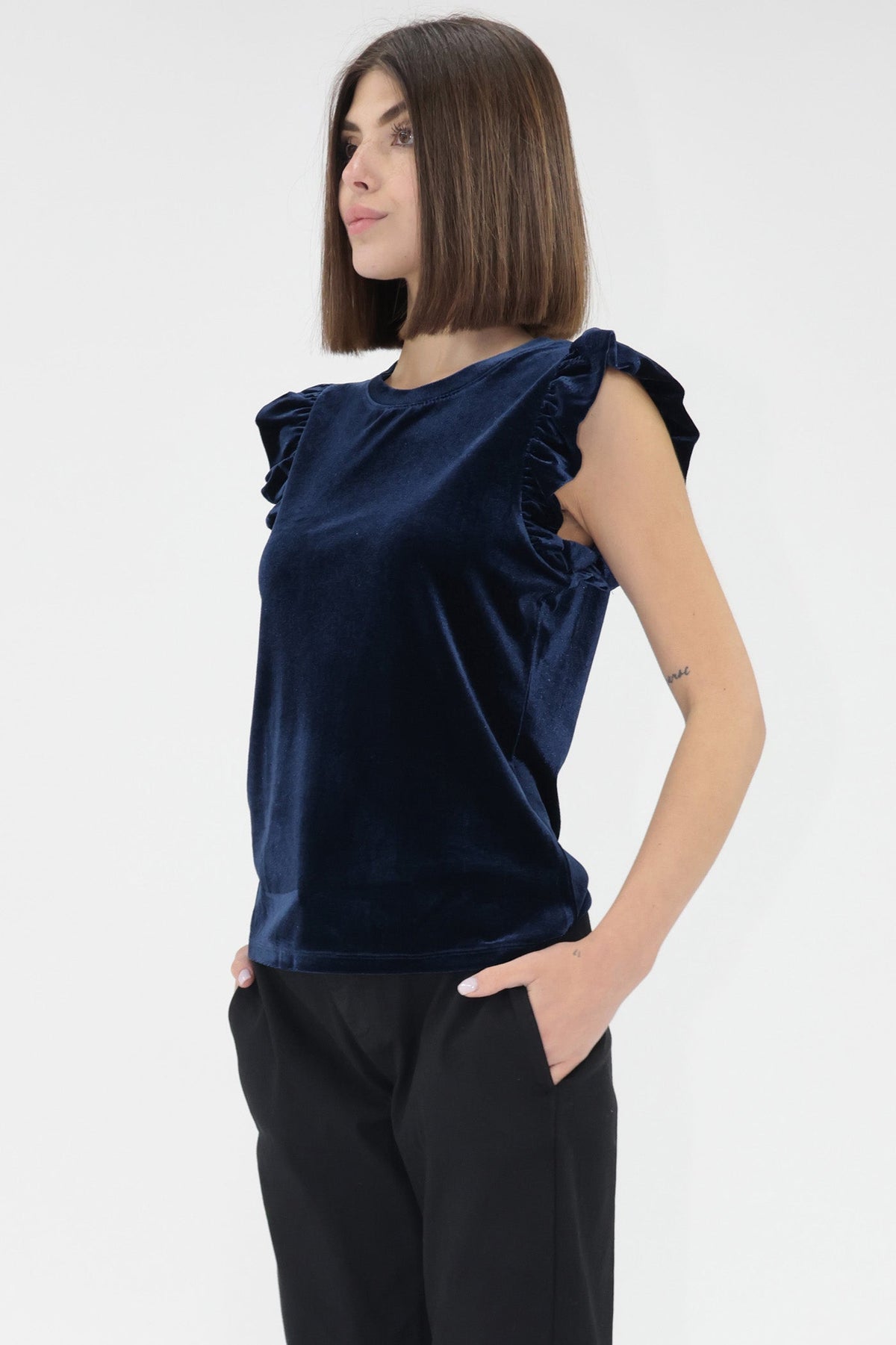 Another Love North Velvet Top - Blue Depths - Mainstream Boutique