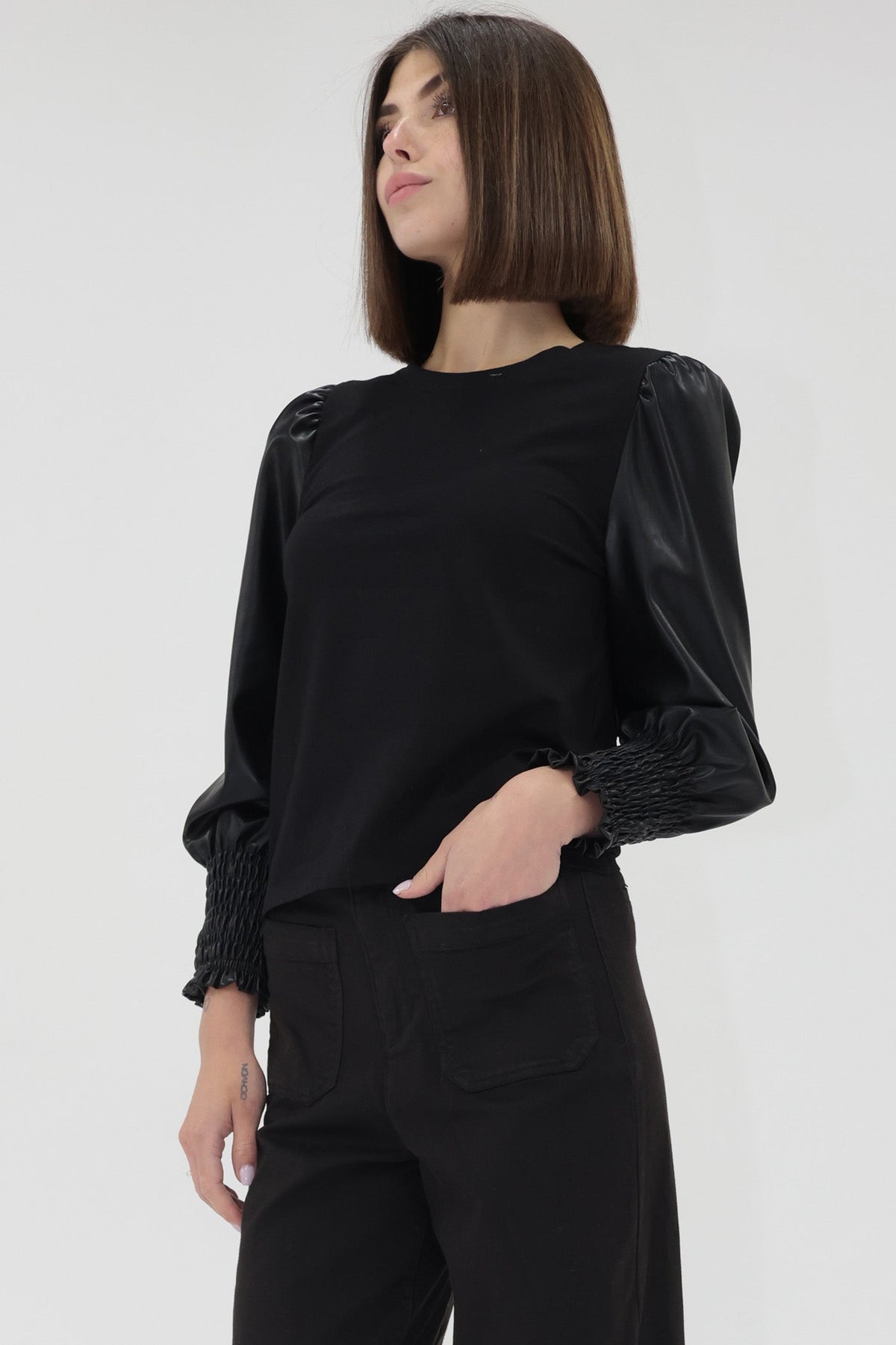 Another Love Giovana Vegan Leather Top - Mainstream Boutique