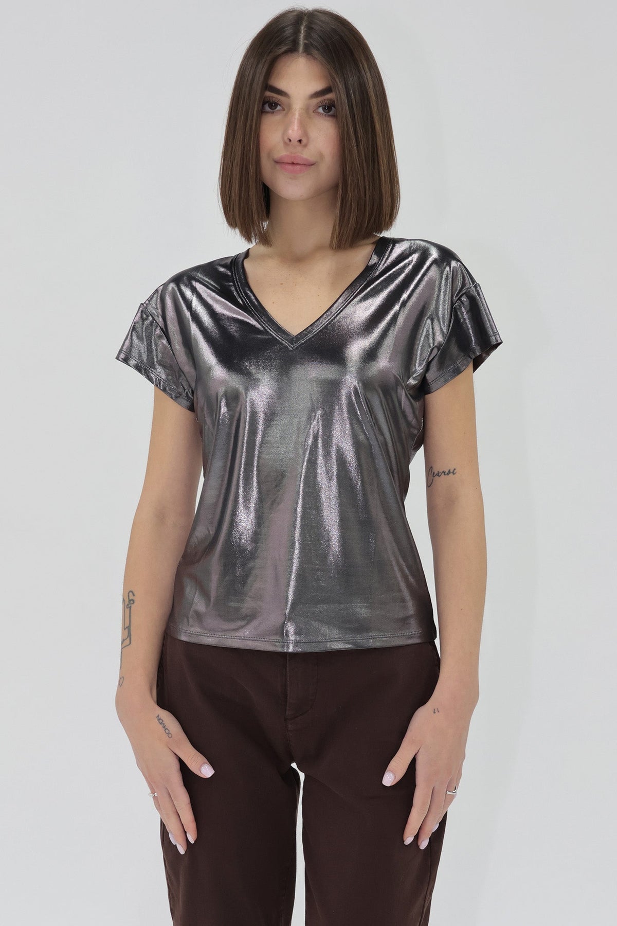 Another Love Lumi Top - Metallic Black - Mainstream Boutique