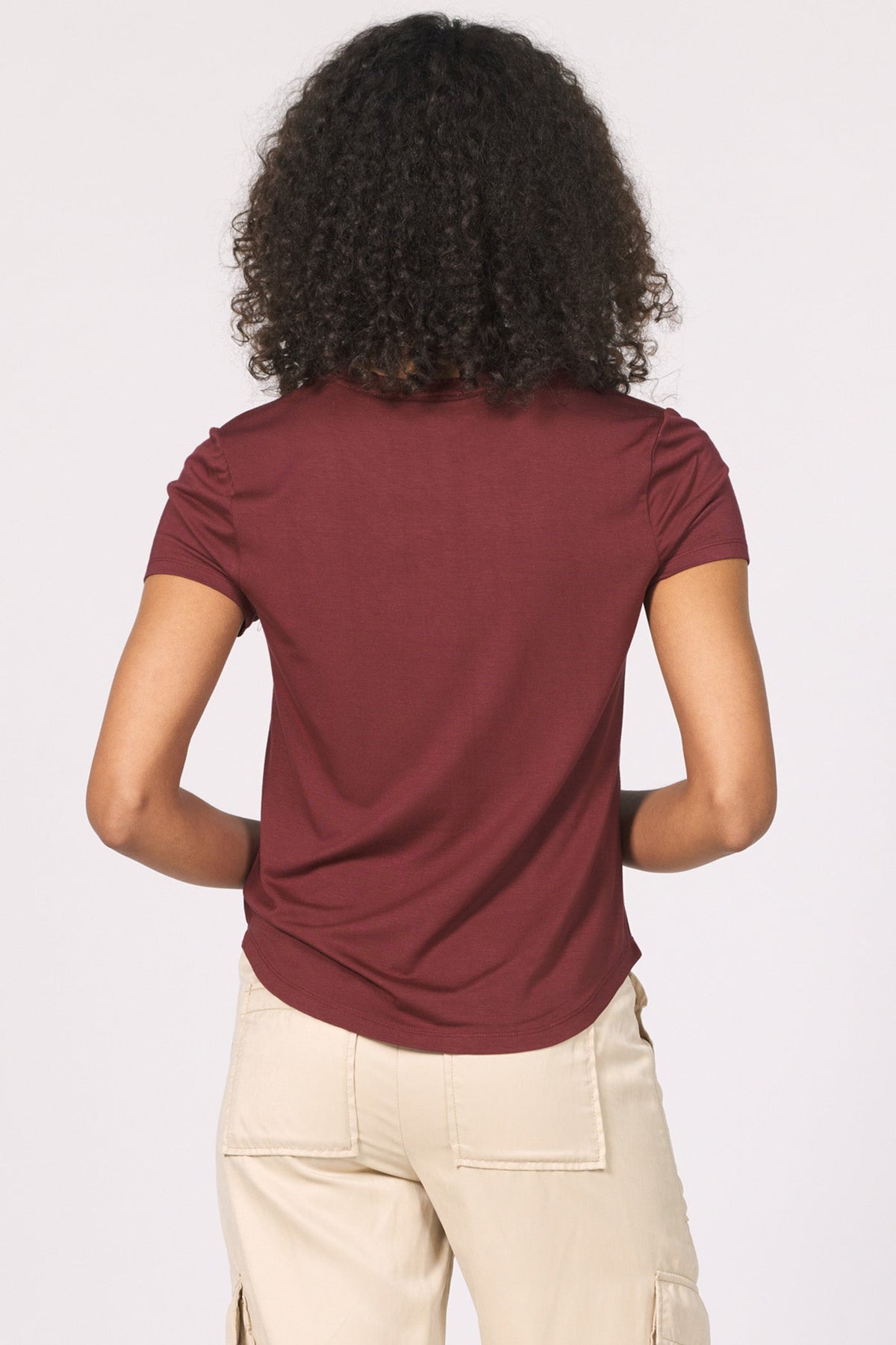 Another Love Elaina Vegan Leather Top - Bordeaux - Mainstream Boutique