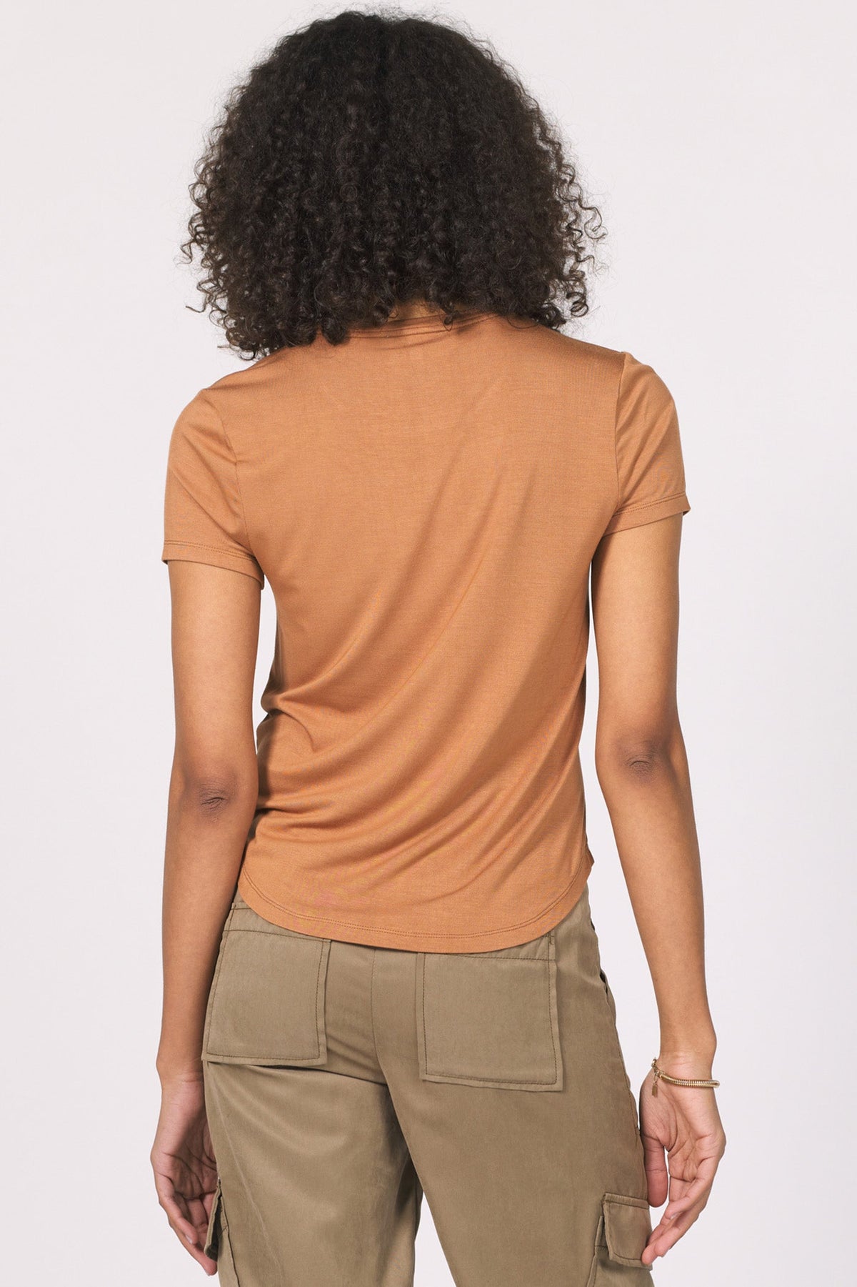 Another Love Elaina Vegan Leather Top - Brown Sugar - Mainstream Boutique