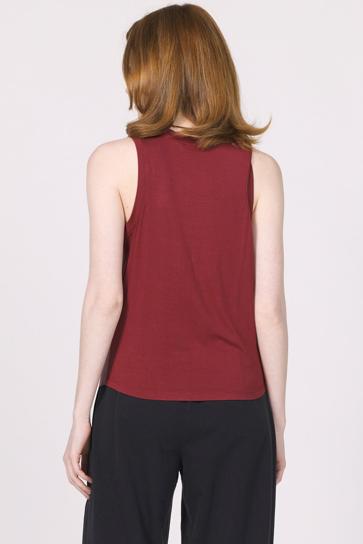 Another Love Carmela Vegan Leather Tank - Bordeaux - Mainstream Boutique