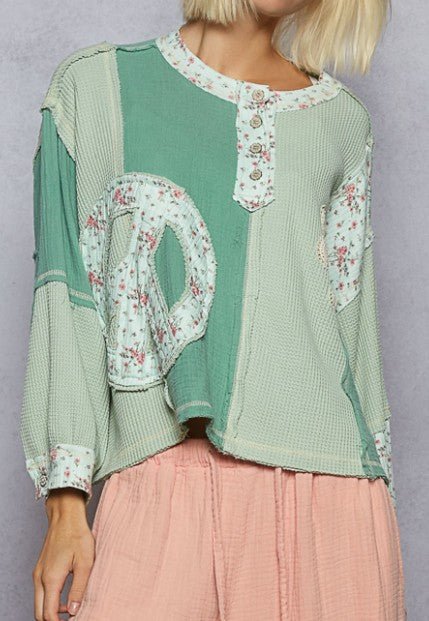 Peace & Patchwork Pullover - Mainstream Boutique